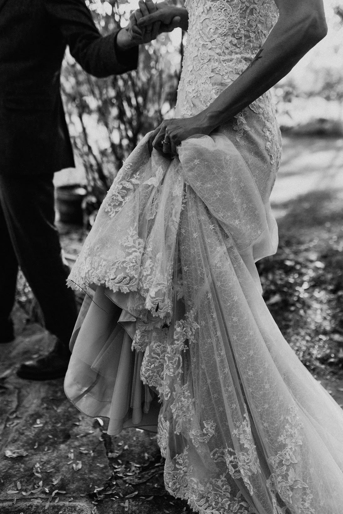 wedding dress detail photo