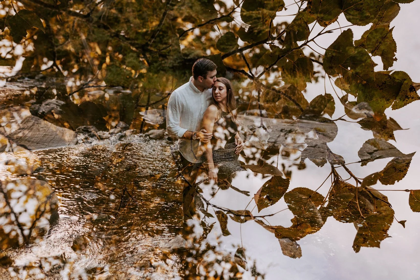 multiple exposure enagement photo