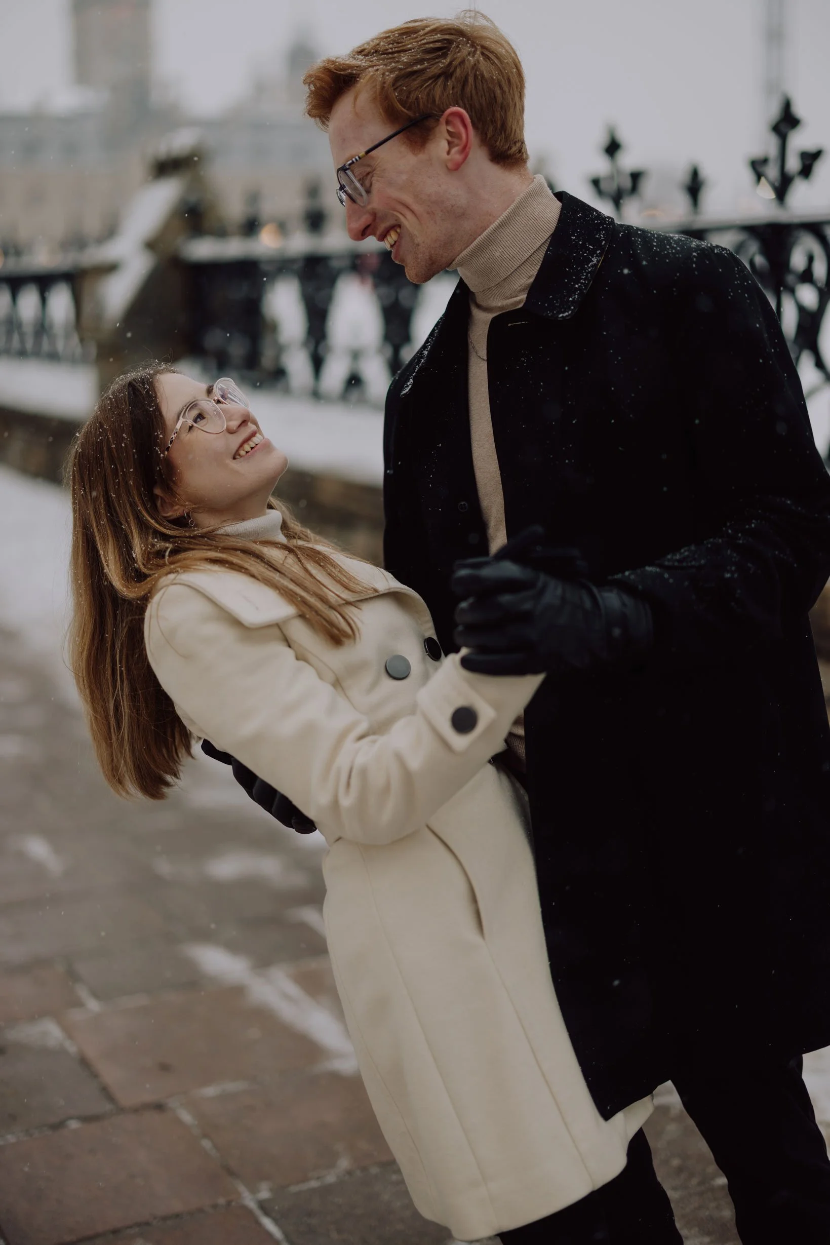 Rideau Canal Engagement Session in Ottawa, Winter Photos Downtown