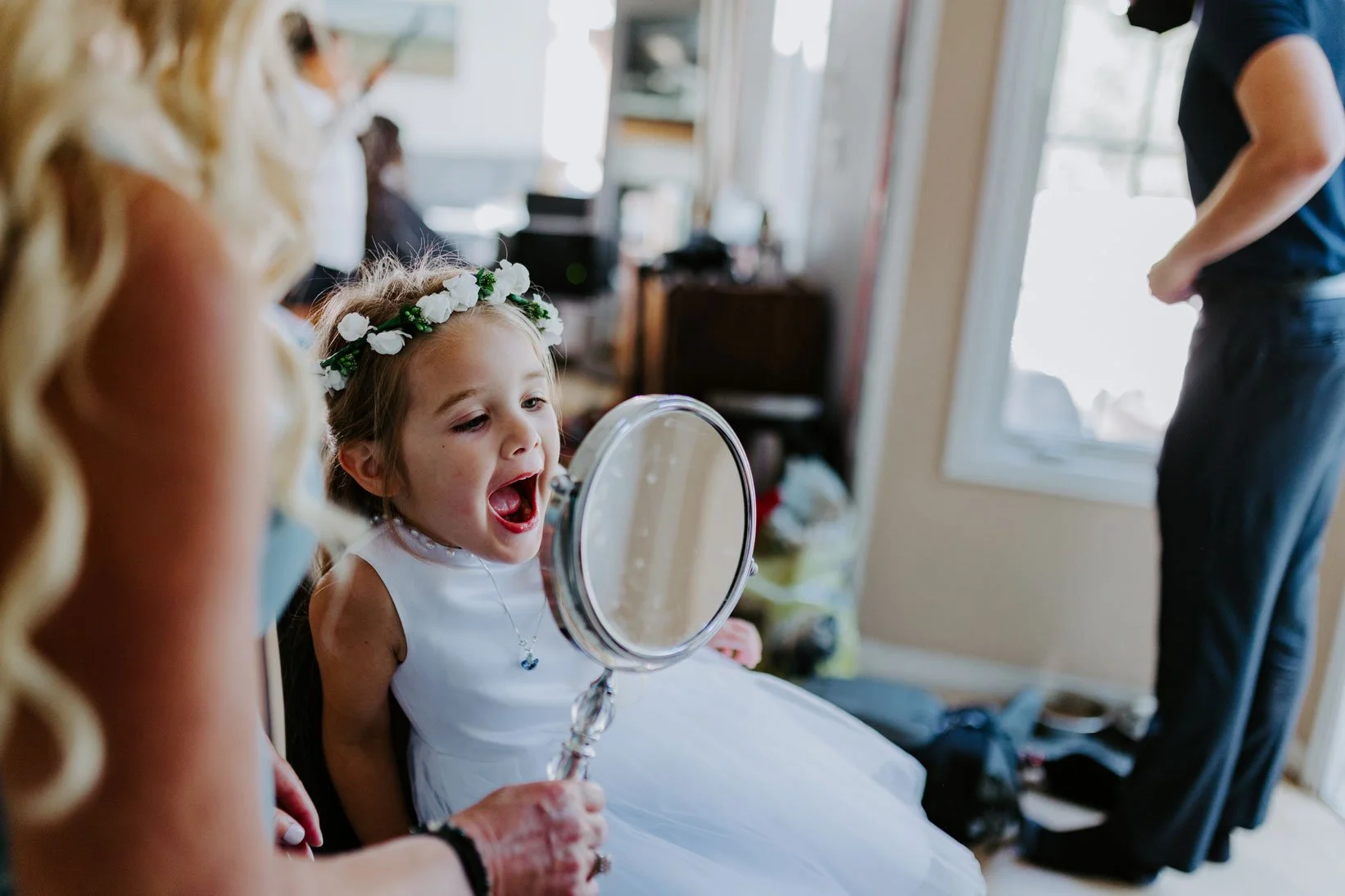 Wedding prep with kids