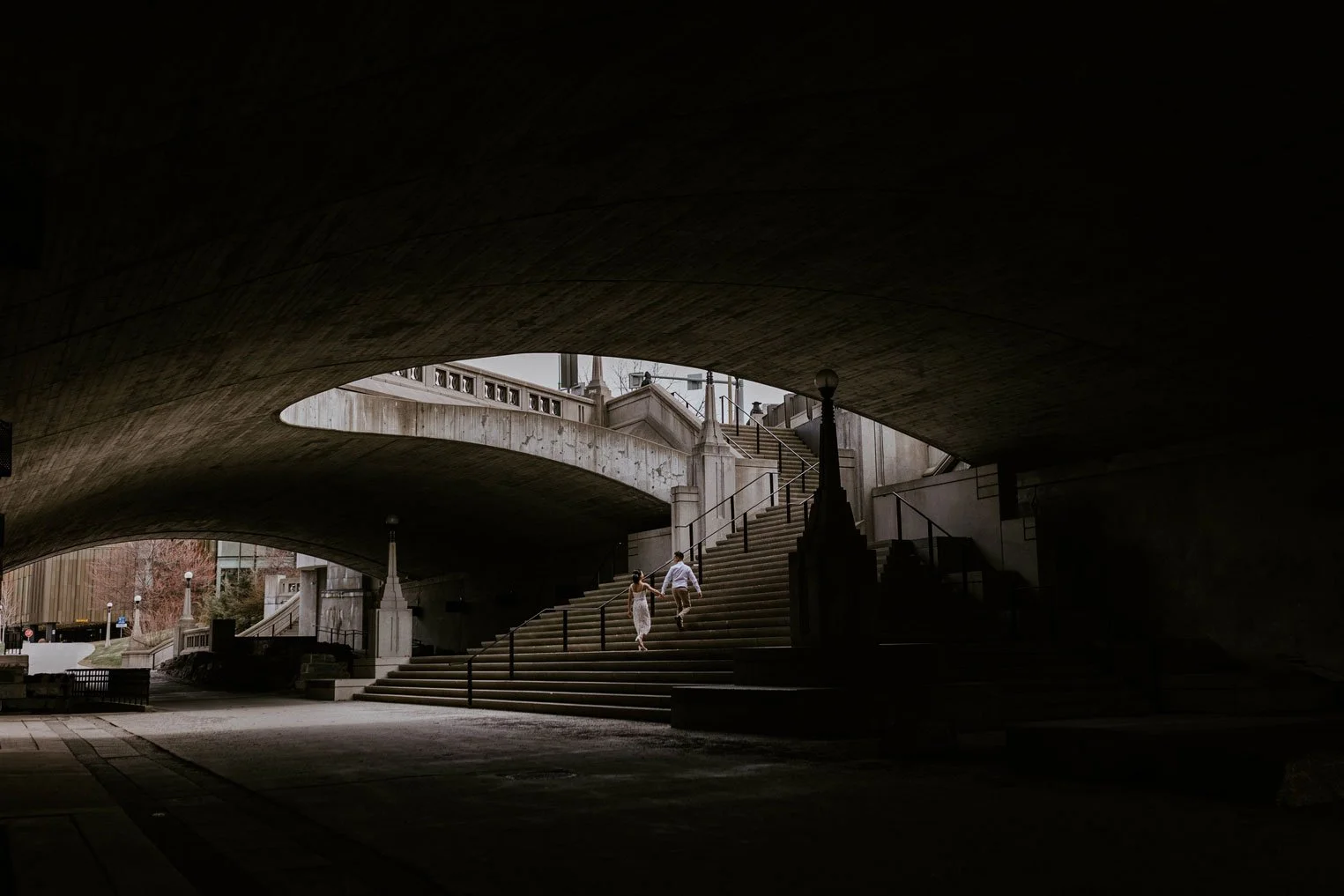 engagement photos, downtown