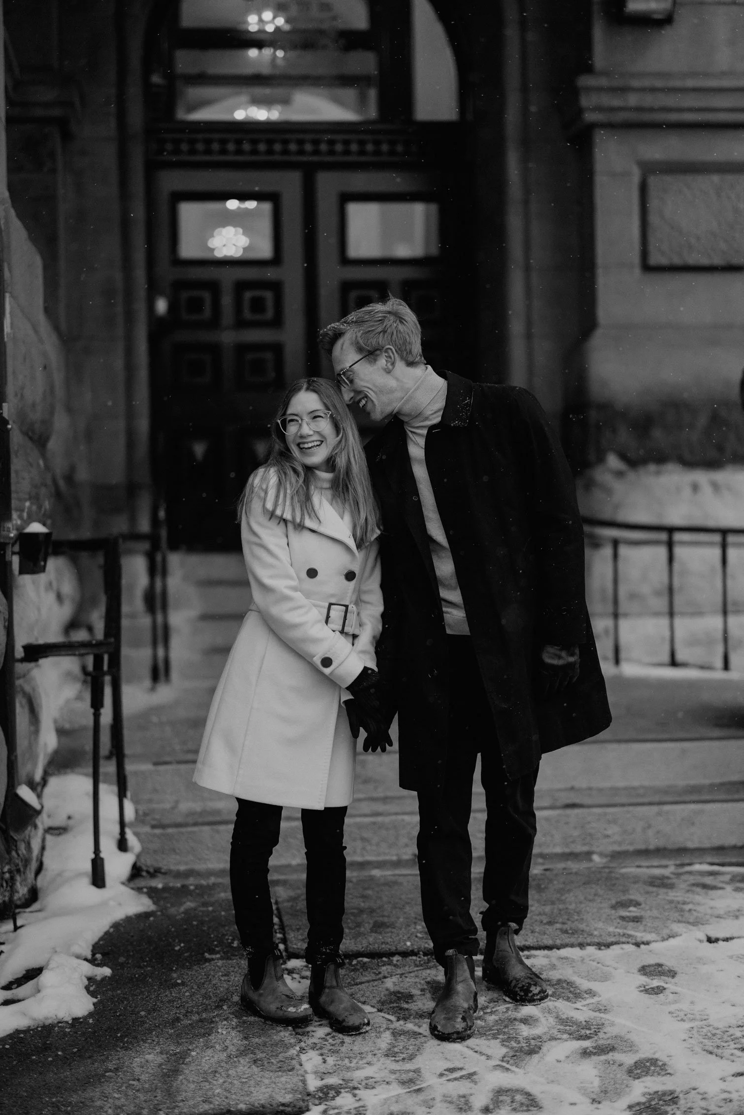 Rideau Canal Engagement Session in Ottawa, Winter Photos Downtown