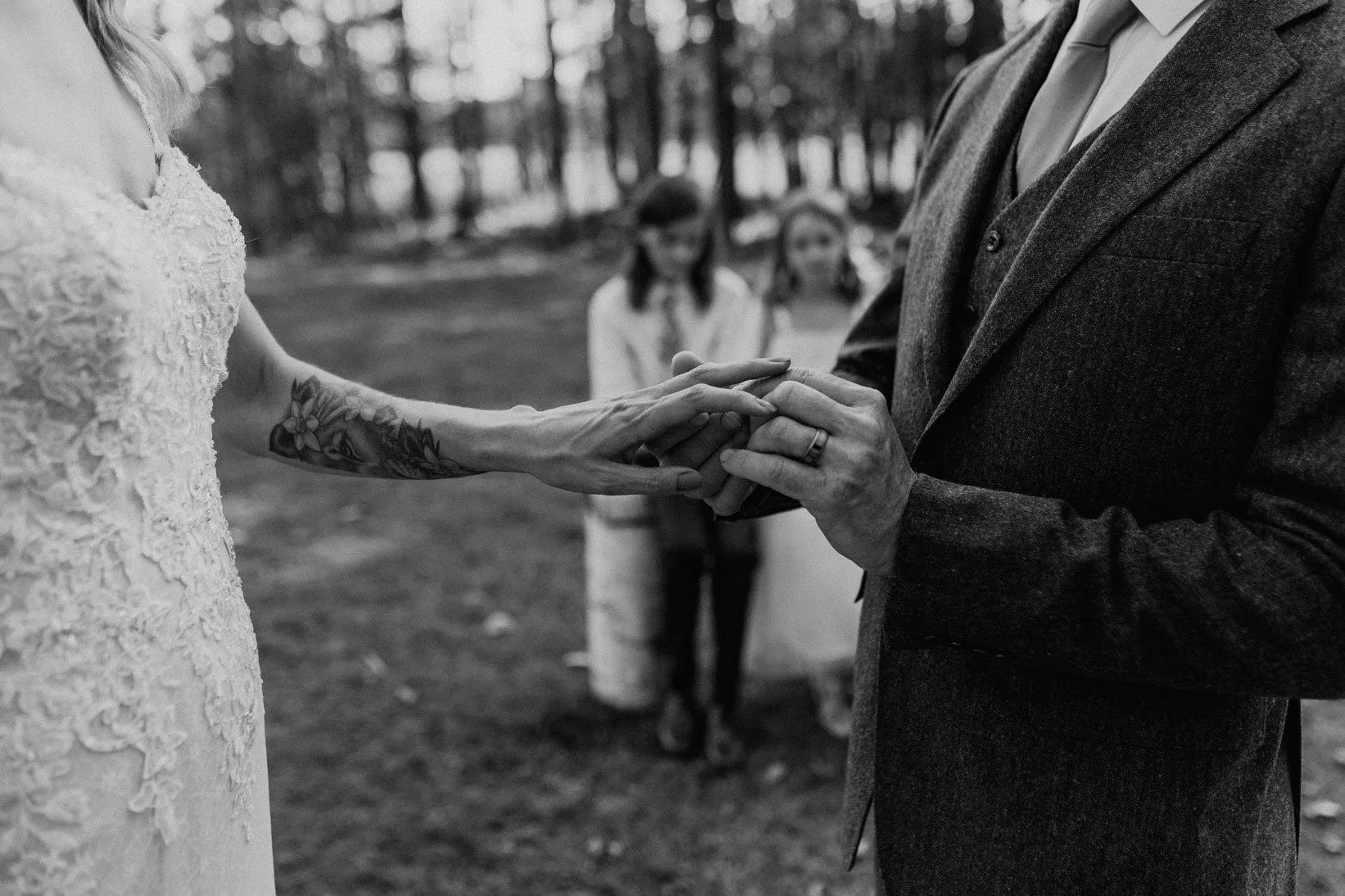 ceremony details at elopement intimate wedding