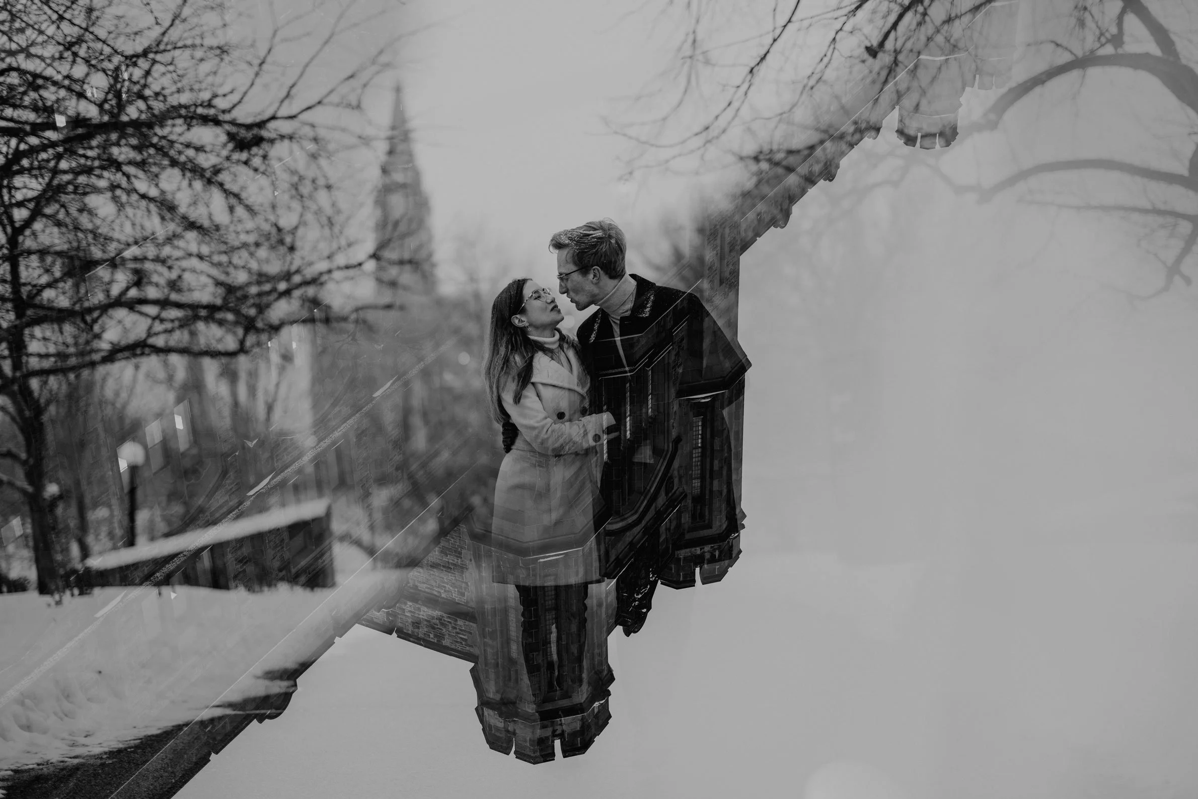 Rideau Canal Engagement Session in Ottawa, Winter Photos Downtown