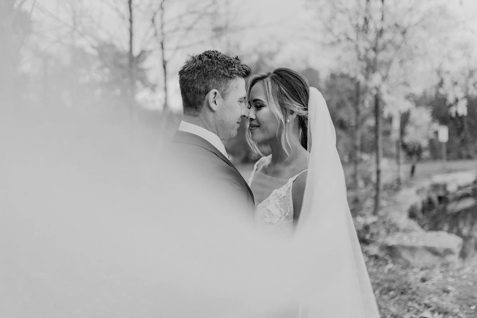 bride and groom intimate photo