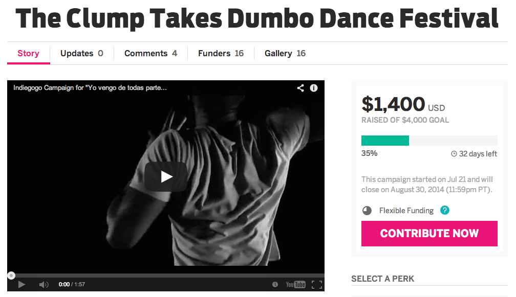 Please help the entire cast get to the 2014 DUMBO Dance Festival in NYC. All donations will go towards the dancers' travel expenses. All donations can be made here .