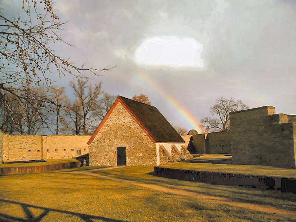 Fort DeChartres Powder Magazine with Rainbow.jpg