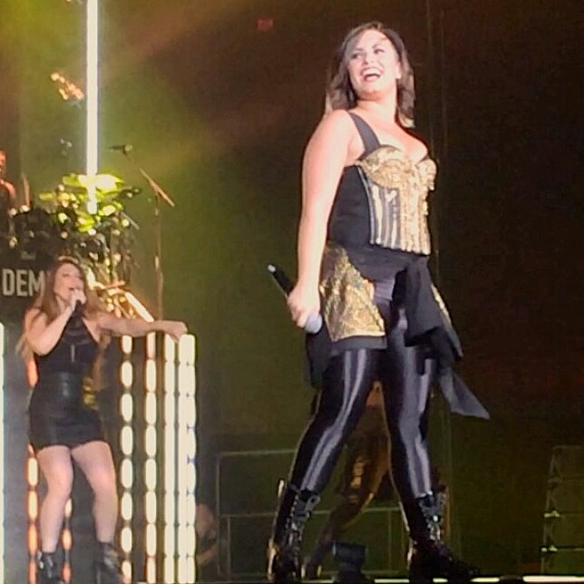 Singing with Demi Lovato