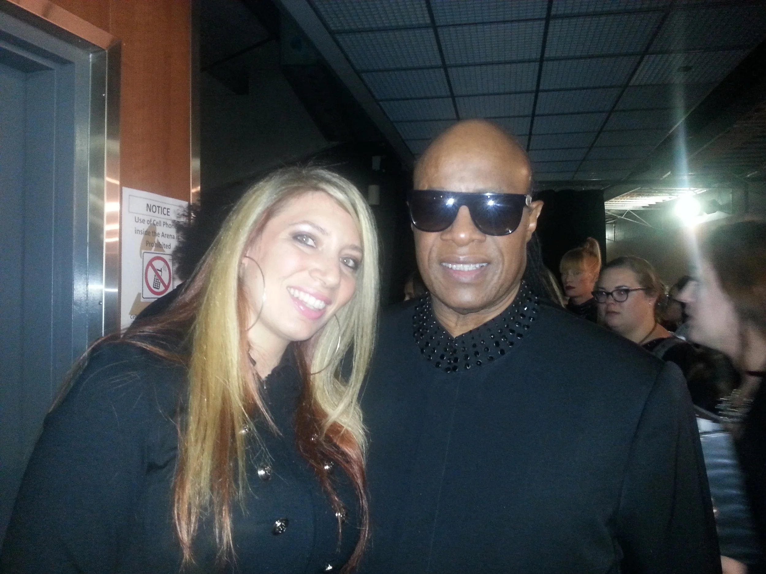 Tyra with Stevie Wonder
