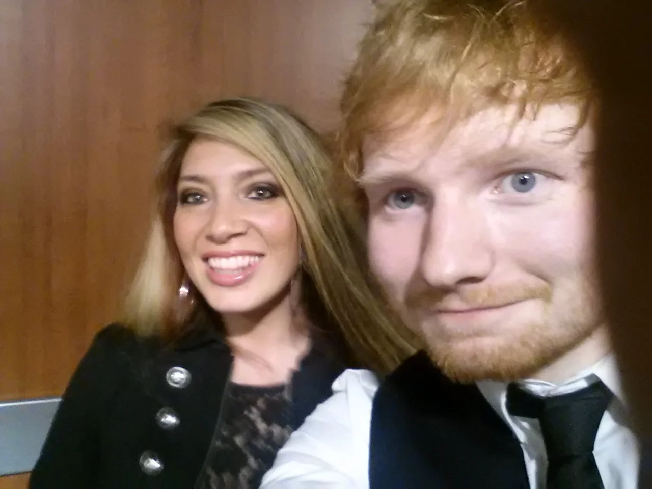 Tyra with Ed Sheeran