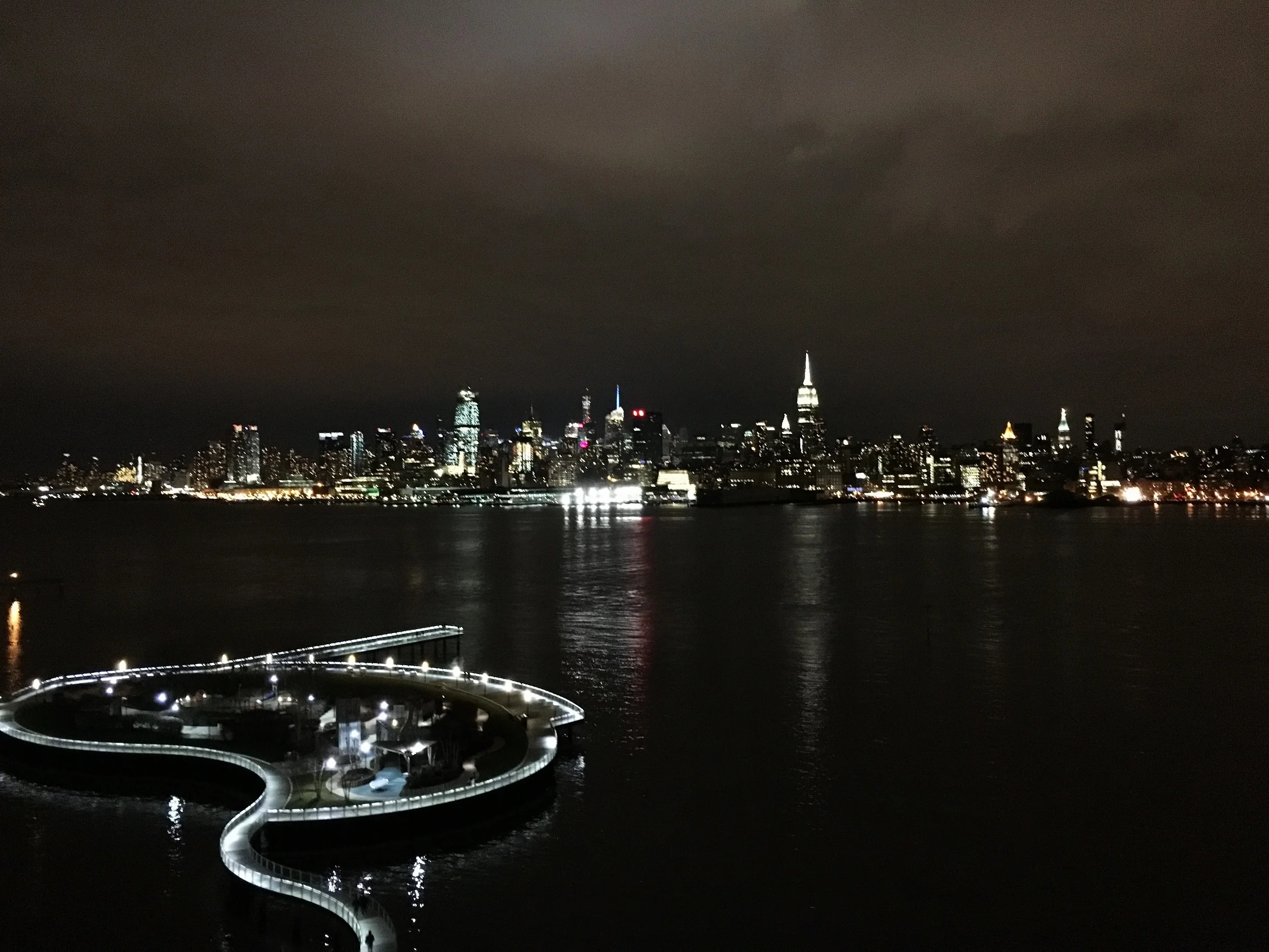 The Empire State building viewed from Hoboken, NJ