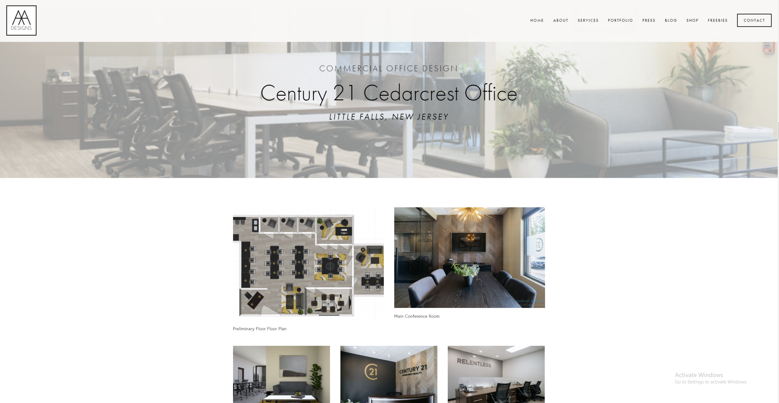 Professional images of design for website portfolio