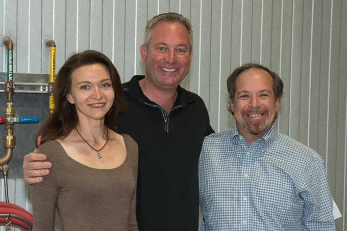 Pictured after lunch: Diana Karren, Winemaker Michael Browne and Charles Karren