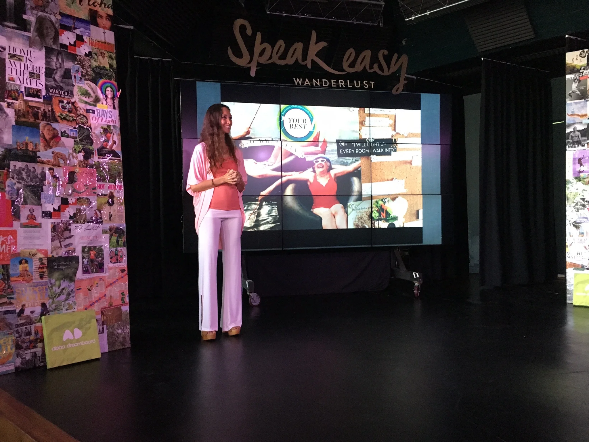 Tiare Thomas center stage at Wanderlust Fest in Oahu, styled & clothing by Lily Lotus