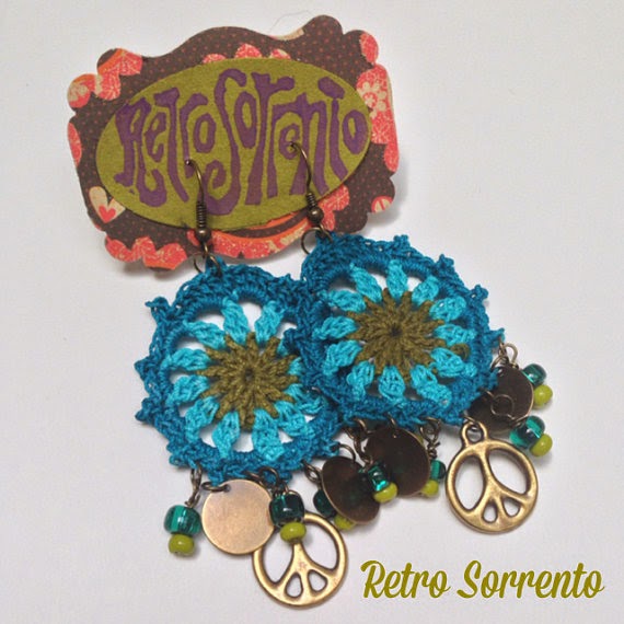 Peace sign earrings $26