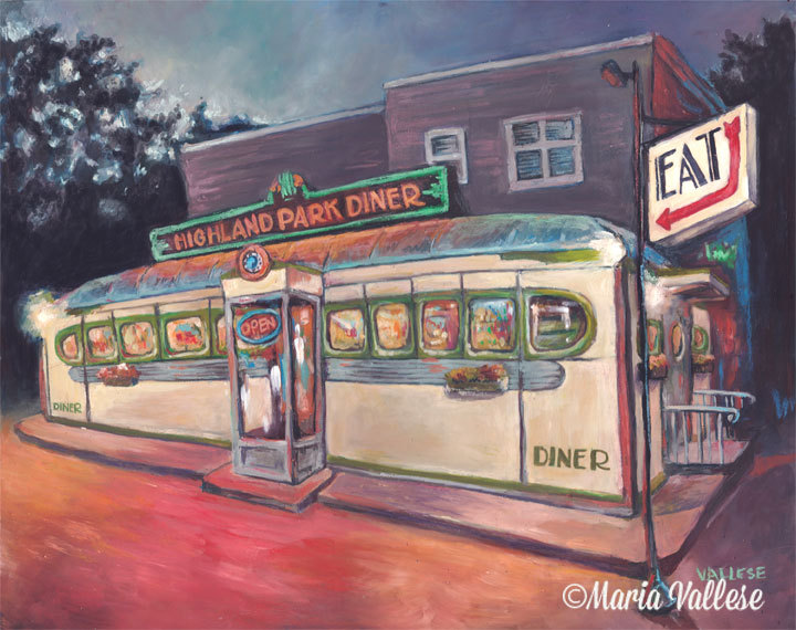 highland park diner, highland park diner art, rochester art, rochester ny