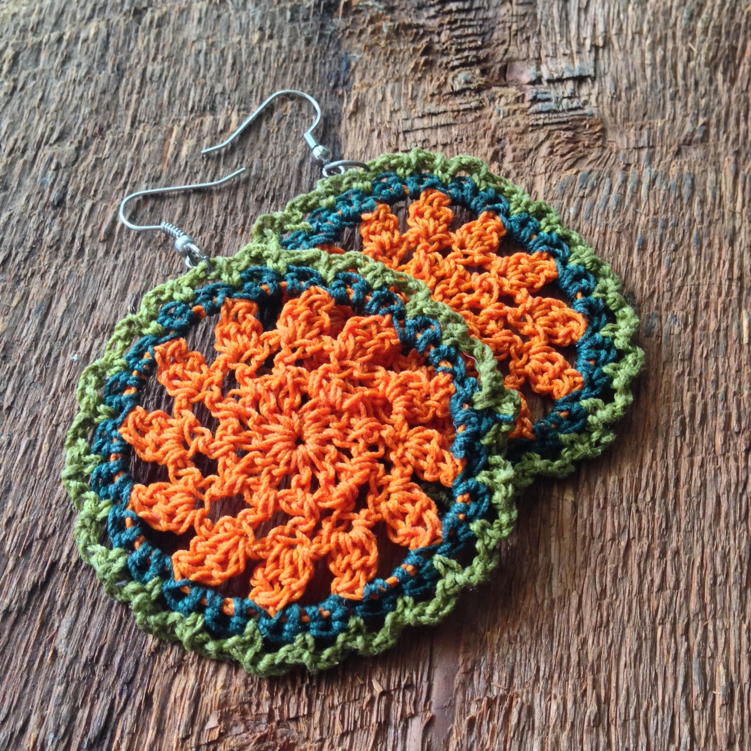 crochet boho earrings