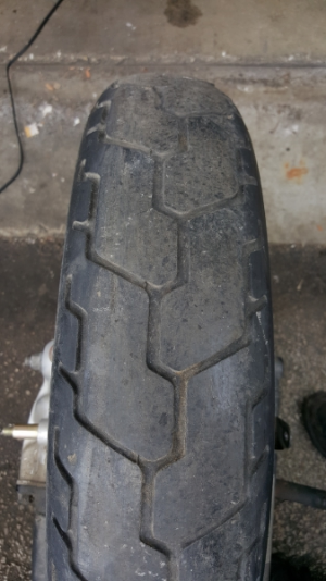 Tire looks square.