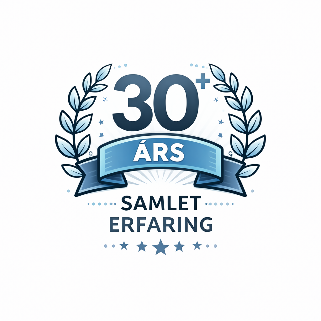 Over 30 års samlet erfaring