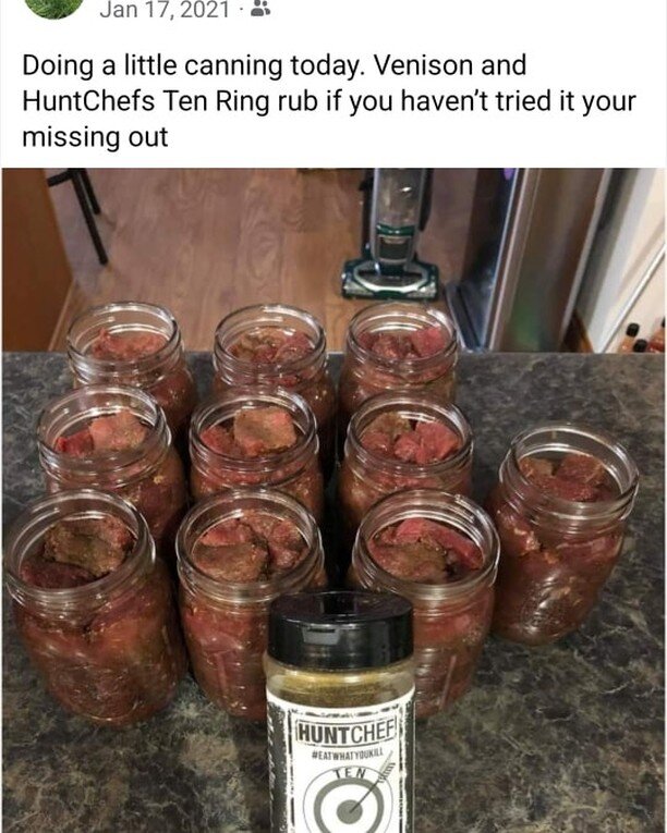Josh has been using my 10 Ring to Can Deer Meat for 2 seasons now. 👊👊👊🦌 to him!
Anyone canning their wild or domestic meats?? Using #wildflavor or..???
#HuntChef #eatwhatyoukill 

MTN Top Outdoors