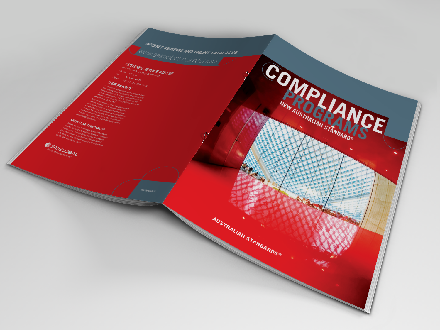 SAI Global - A5 Glossy Corporate Brochure With a 5th Colour Metallic Ink