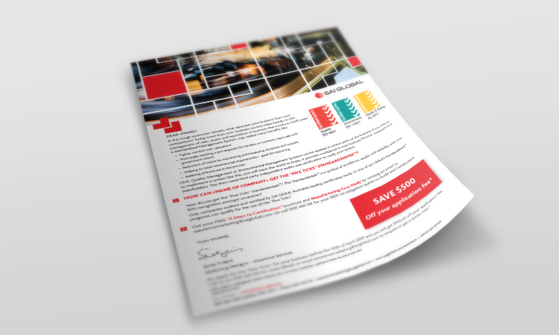 SAI Global - Double sided flyers