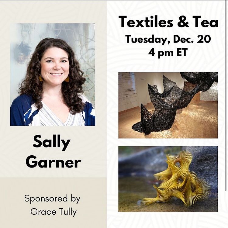 I&rsquo;m so excited to be interviewed on Textiles &amp; Tea with @instahga tomorrow at 4pm ET, via zoom! If you&rsquo;re interested in joining us, visit HGA&rsquo;s Instagram for the link to their program, or find a direct link to register in my IG 