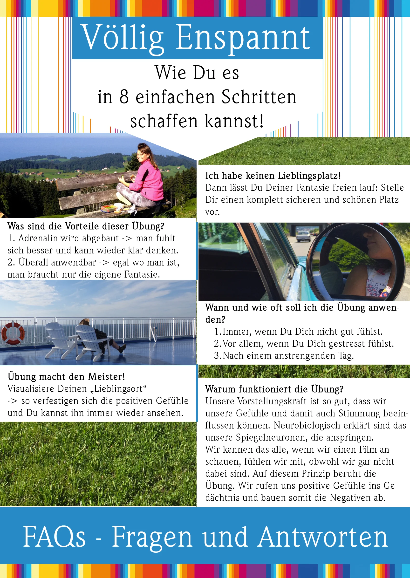 # glücklich sein, glücklich werden, wie werde ich glücklich, wie wird man glücklich, was macht einen glücklich, entspannt werden, entspannt sein, abschalen und entspannen, entspannung. Stress abbauen, stress vorbeigen, gegen stress, stressmanagement.