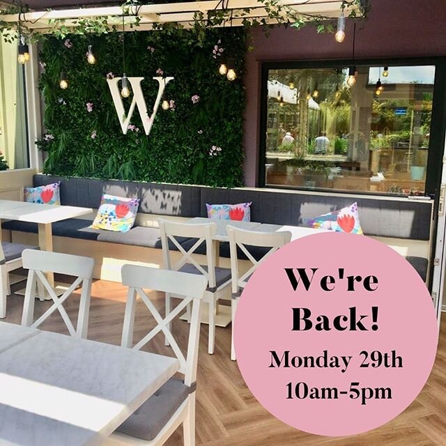 💗 Exciting news! 💗 Our cafe will resume table service tomorrow from Monday at 10am with the new guidelines in place &amp; some new menu items 🥳 We just ask for our customers to be patient as we navigate through our first week back open fully 😊 We