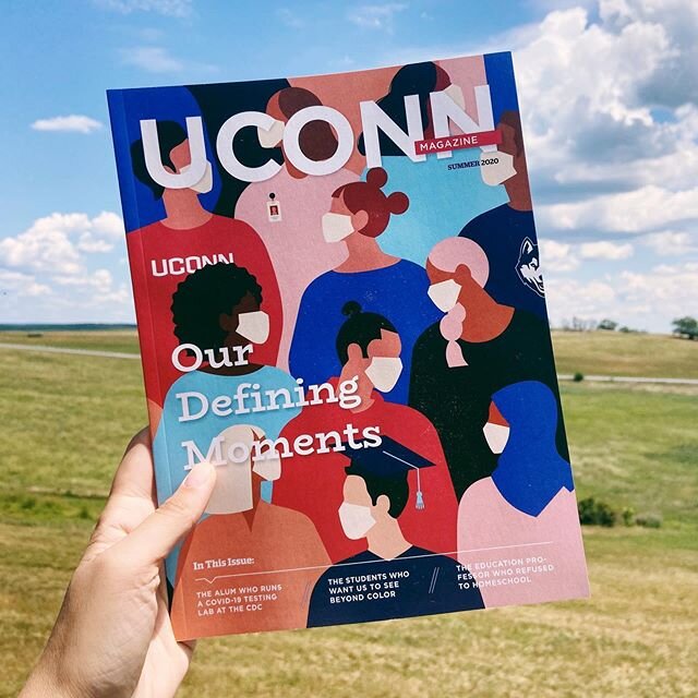 Hey @uconn alums, your summer reading will be arriving in your mailboxes soon 💌 can i add &ldquo;made a full magazine at my house&rdquo; to my resume bc that shit was weird 😅 Enjoy! #uconnmagazine #uconnmag #horsebarnhill #ourdefiningmoments #covid