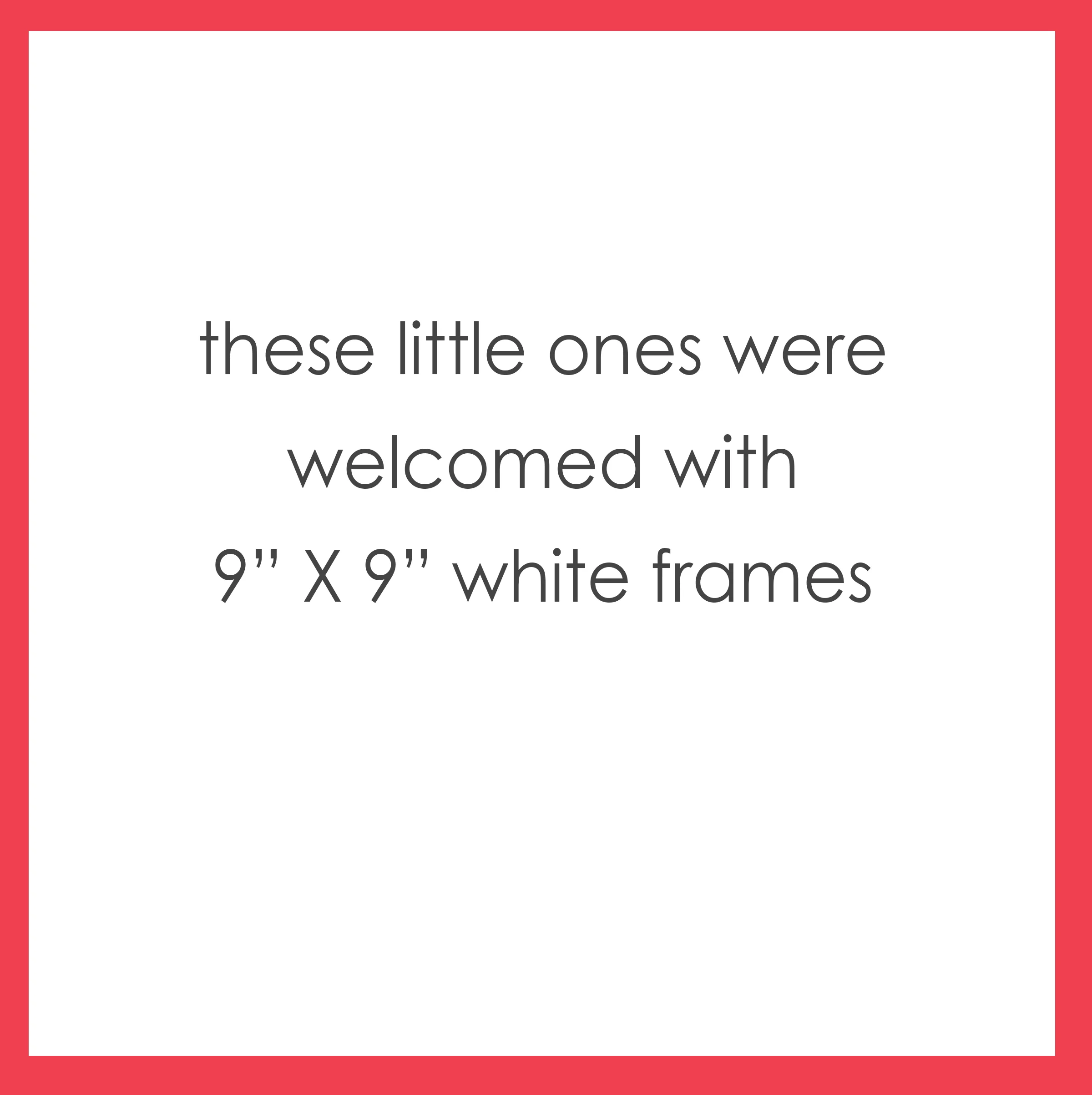 a collection of 9" x 9" hello. prints