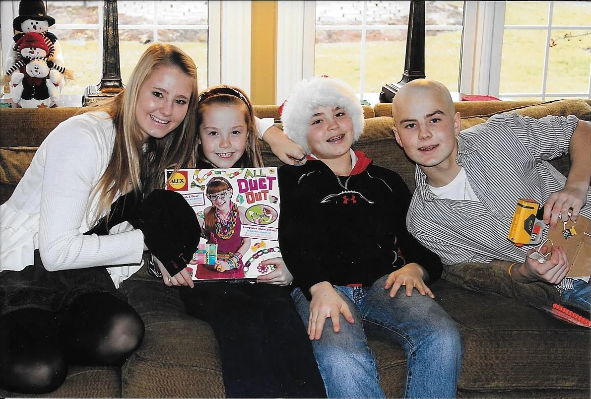 Bennett (right) with his siblings Emily, Abby, and Nate.