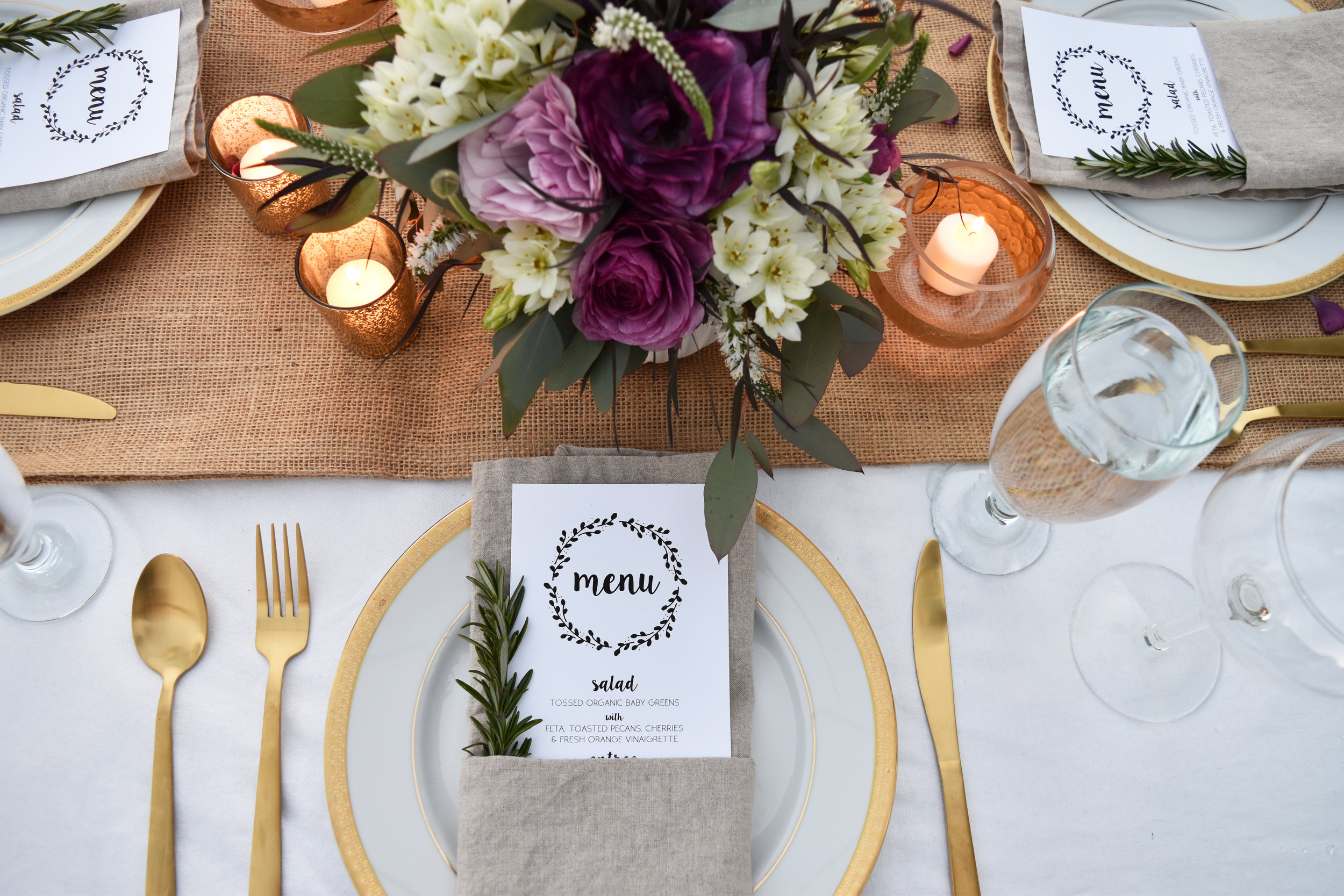 rustic wedding tablescape