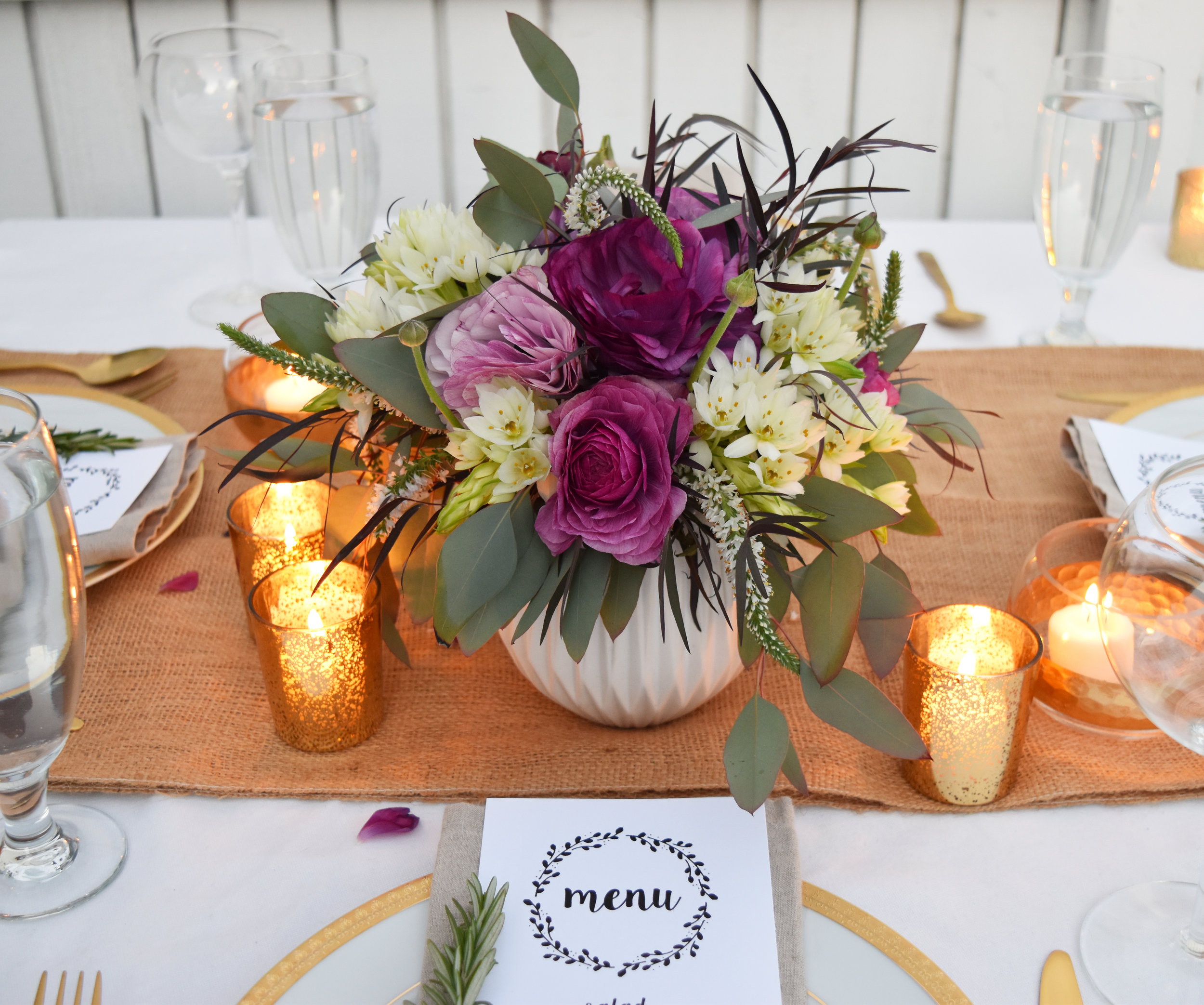 rustic wedding tablescape