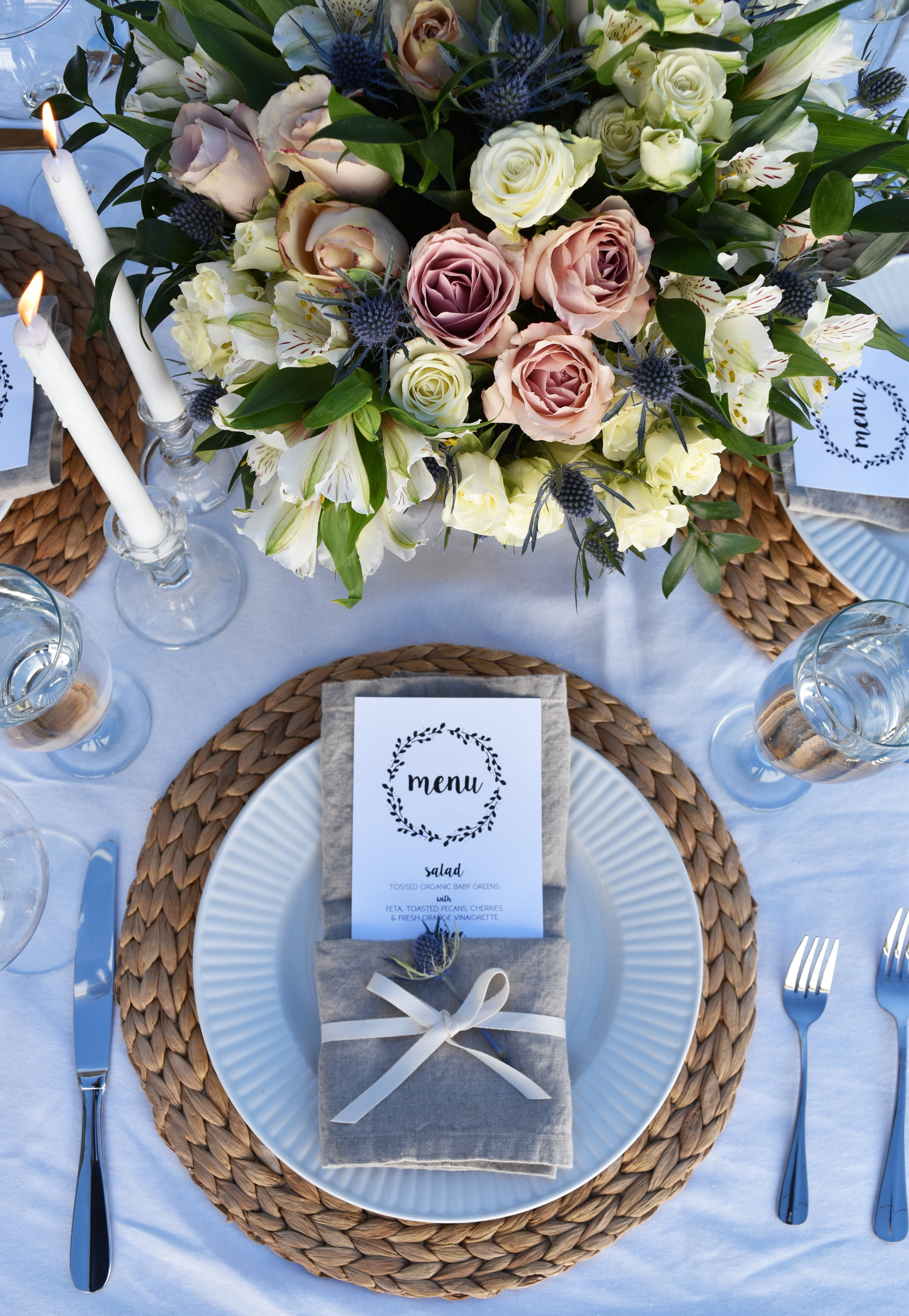 traditional wedding tablescape