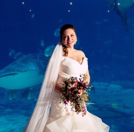 a beautiful bride against a gorgeous backdrop!
