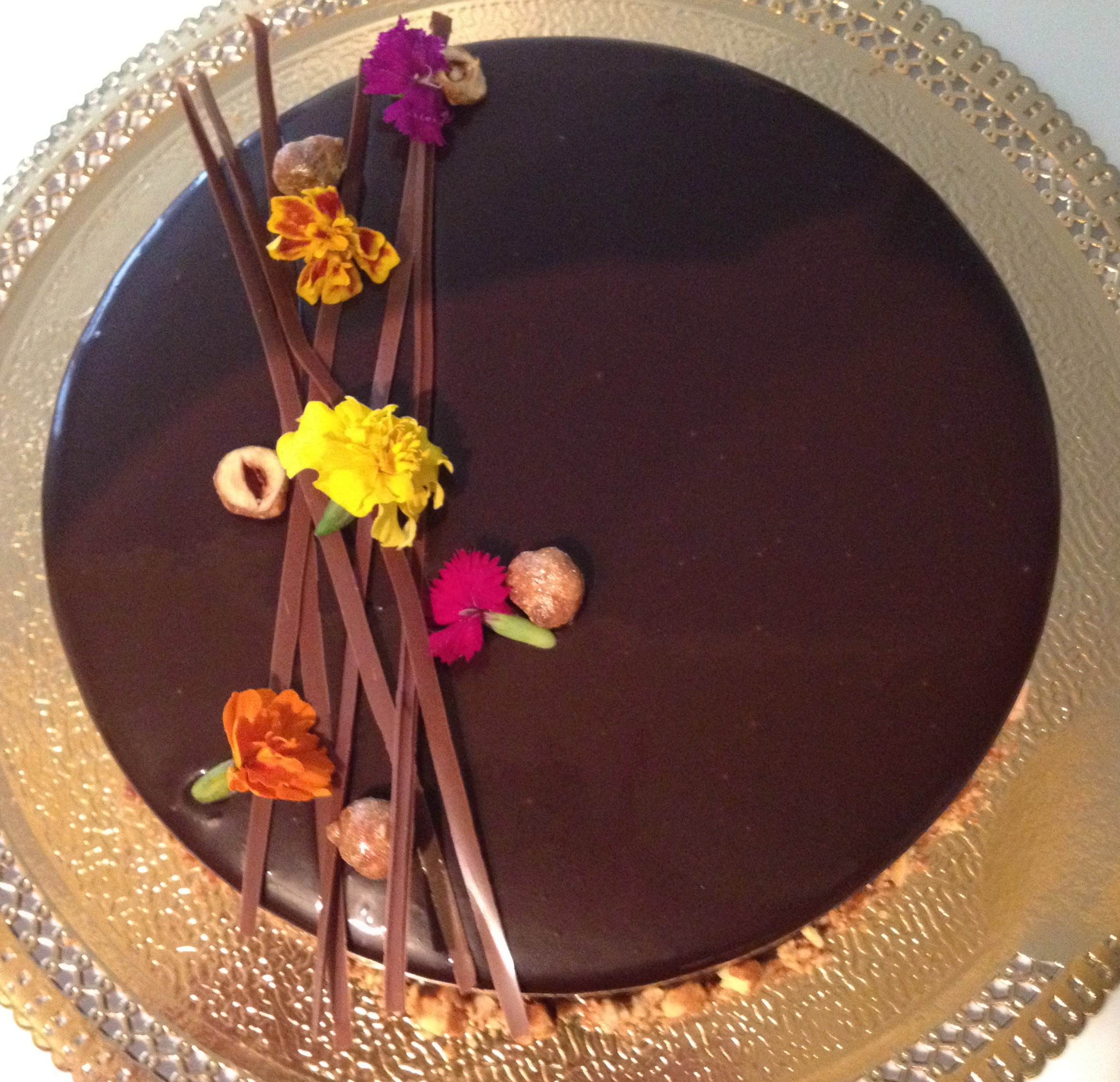 Passion Fruit and Hazelnut Gateau