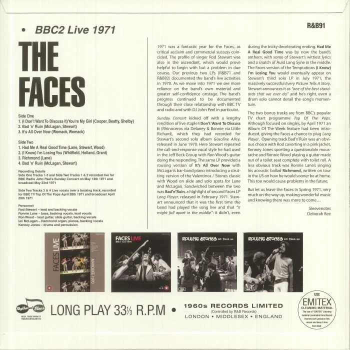 The FACES - BBC 2: Live 1971 [1960s]