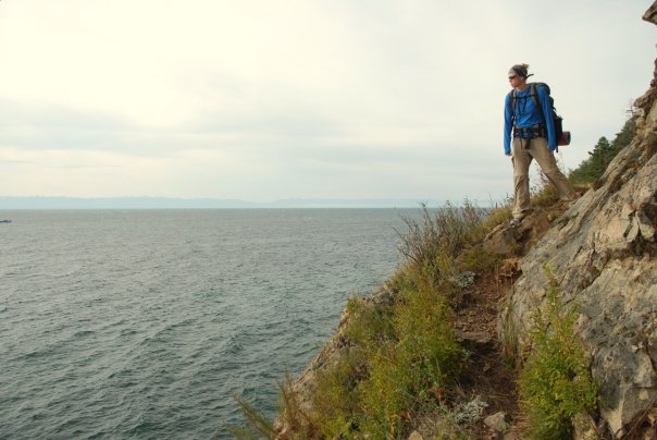 Hiking the Great Baikal Trail north of Listvyanka.