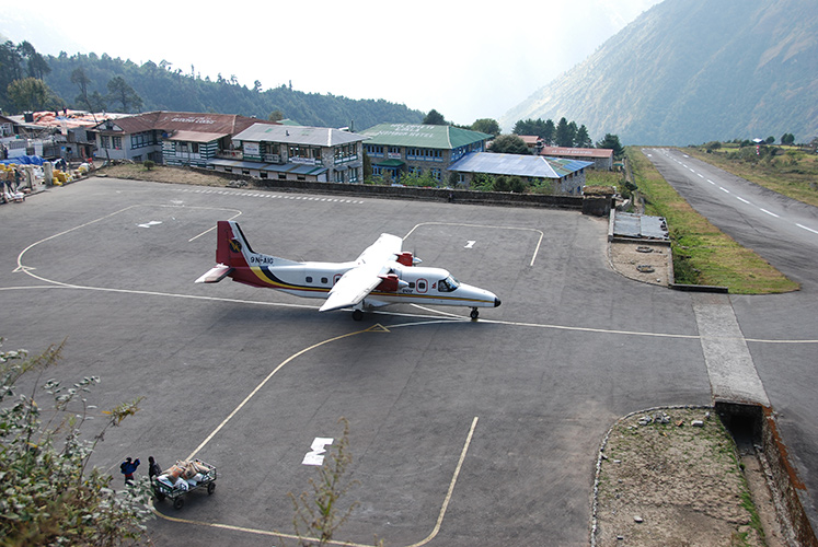 Lukla airstrip – 9,000 feet elevation, no room for pilot error