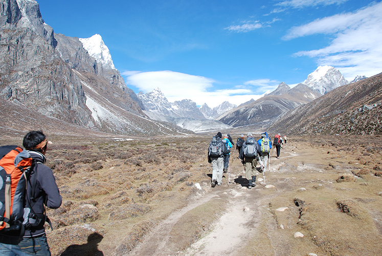 Climbing above Pheriche at 14,000 feet