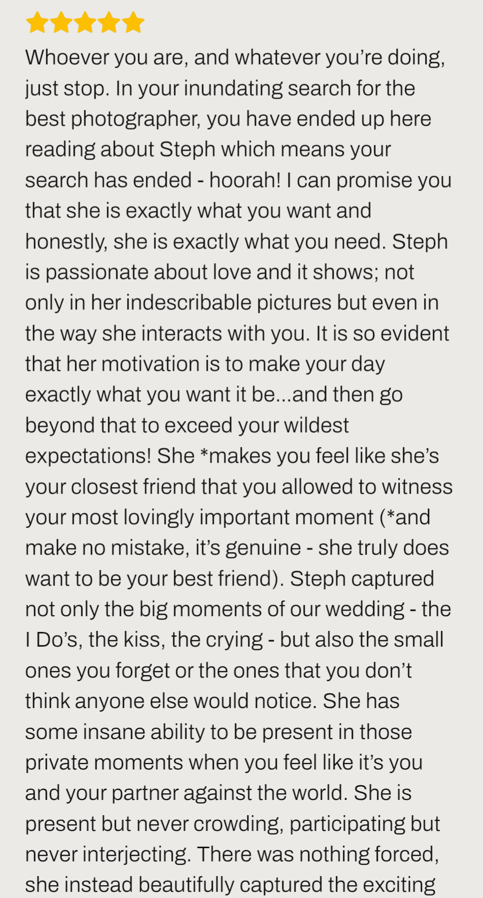 image Iceland elopement photographer review ''I can promise you that Steph is exactly what you want and honestly, she is exactly what you need.'' for Iceland elopement