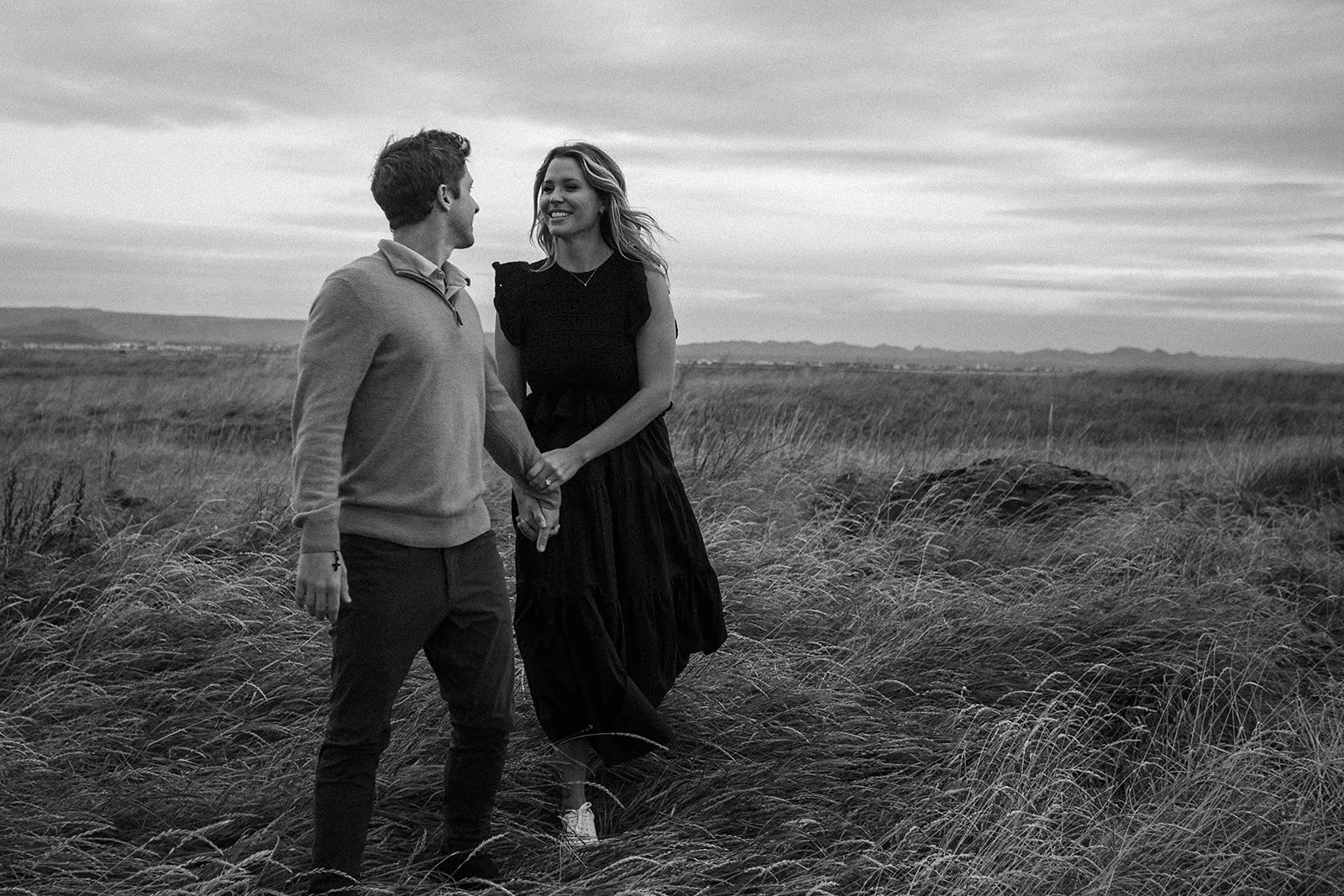 iceland engagement photos on beach by iceland engagement photographer steph zakas