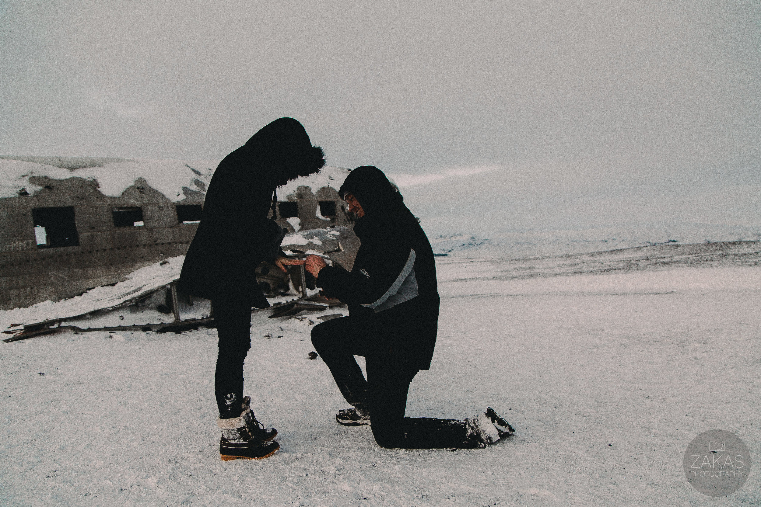 Secret Iceland Proposal at Sólheimasandur Plane Wreck- Iceland Wedding Photographer | Zakas Photography