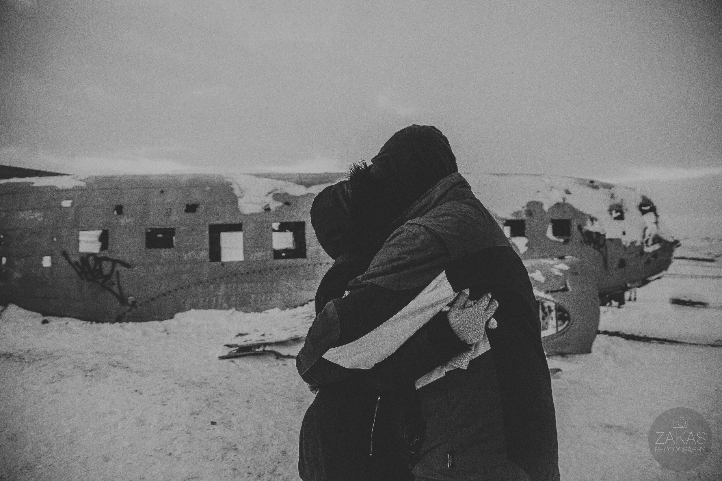 Secret Iceland Proposal at Sólheimasandur Plane Wreck- Iceland Wedding Photographer | Zakas Photography