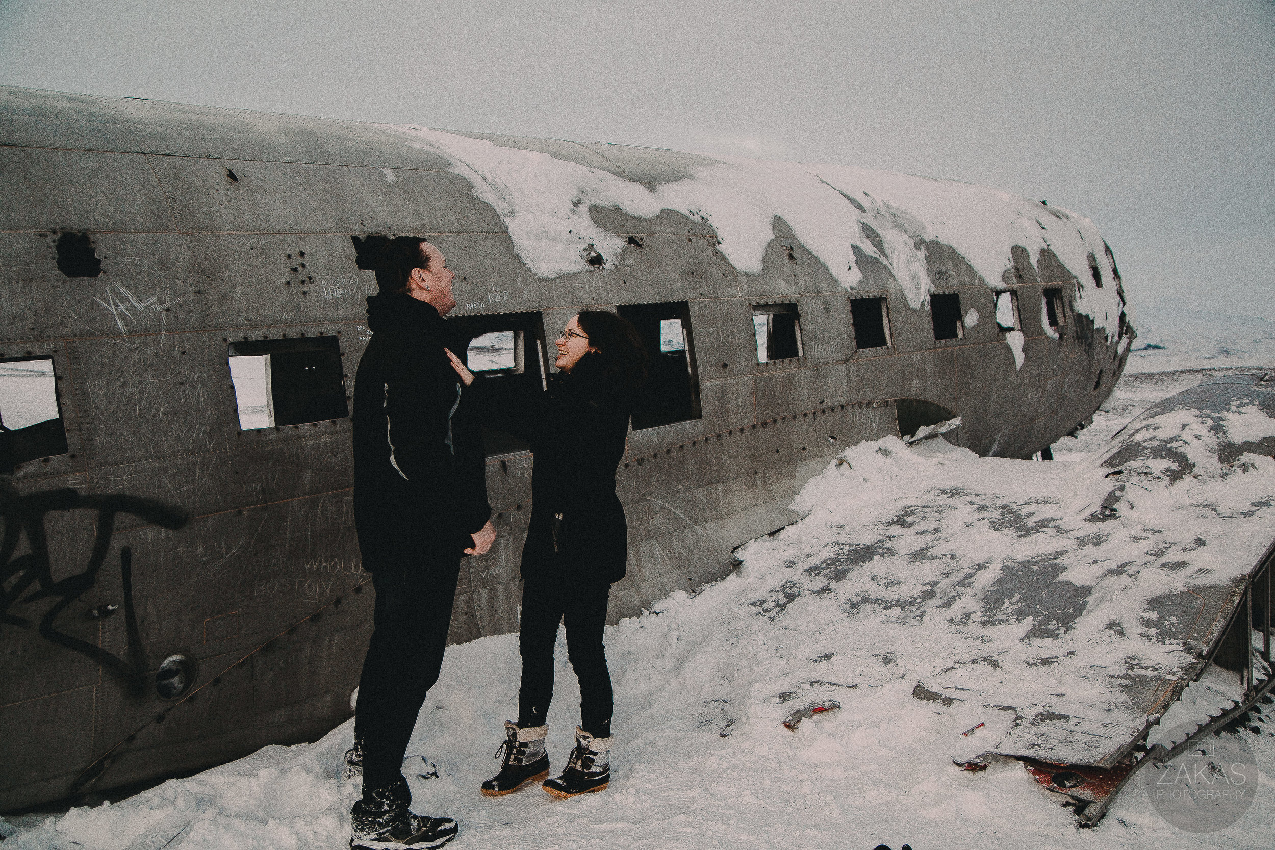 Secret Iceland Proposal at Sólheimasandur Plane Wreck- Iceland Wedding Photographer | Zakas Photography