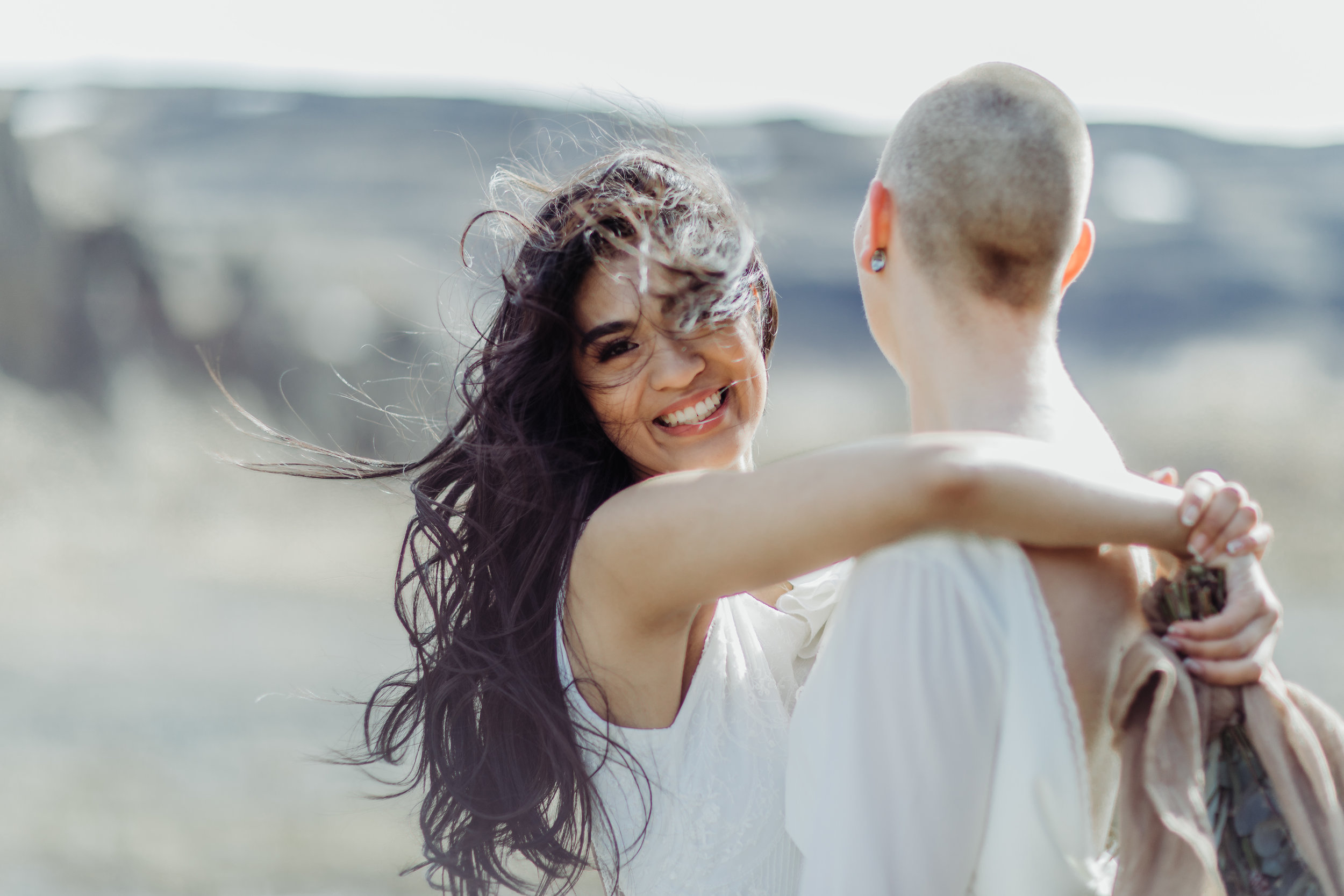 iceland elopement photographer , gay wedding in iceland , two brides iceland elopement