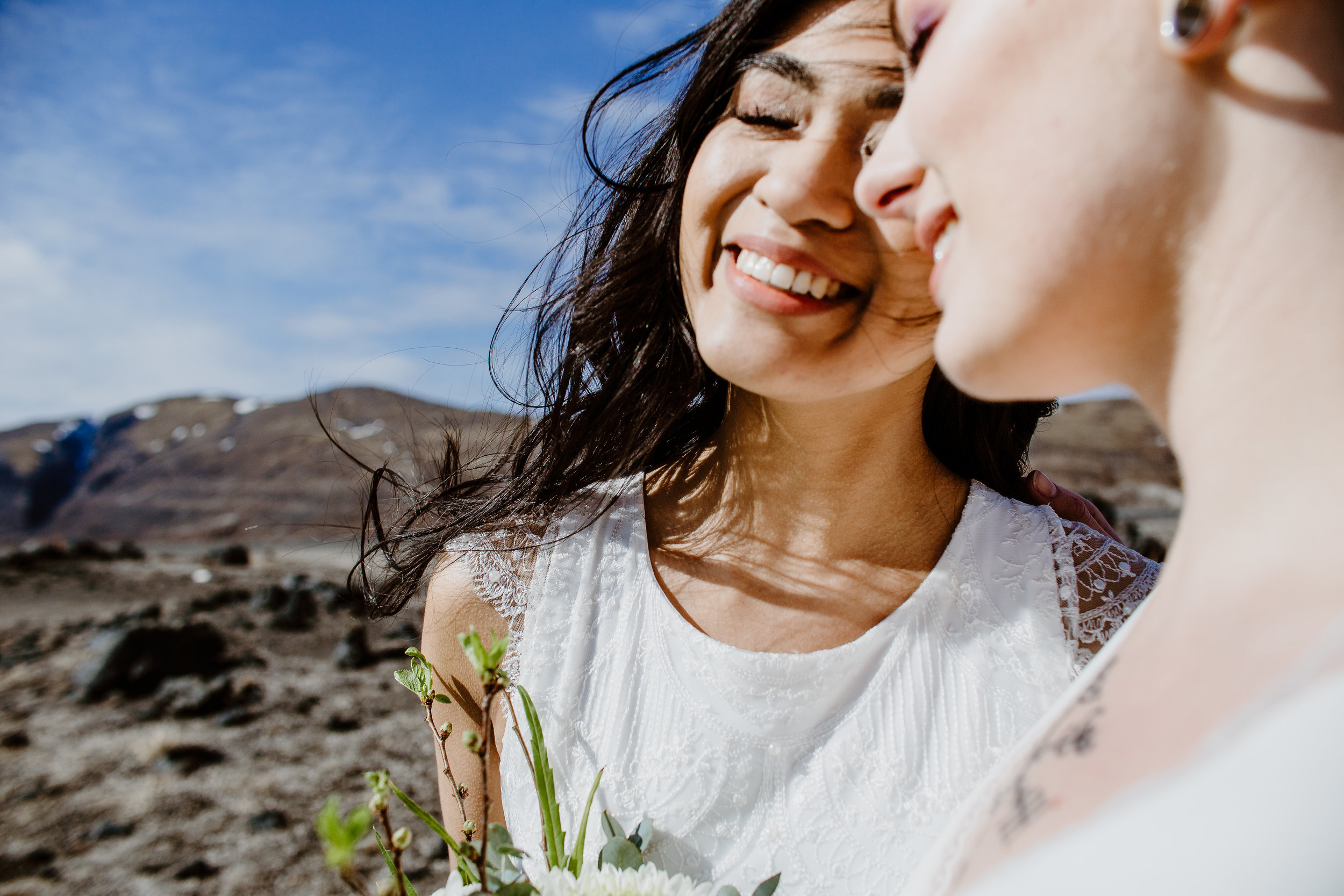 iceland elopement photographer , gay wedding in iceland , two brides iceland elopement