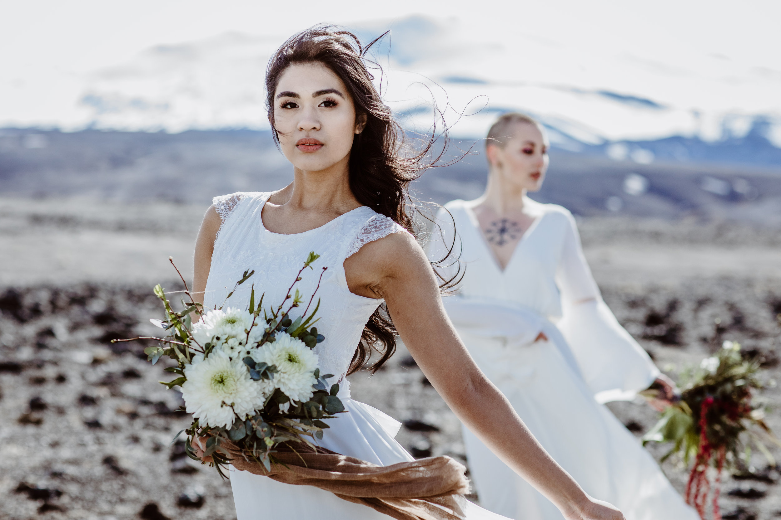 iceland elopement photographer , gay wedding in iceland , two brides iceland elopement