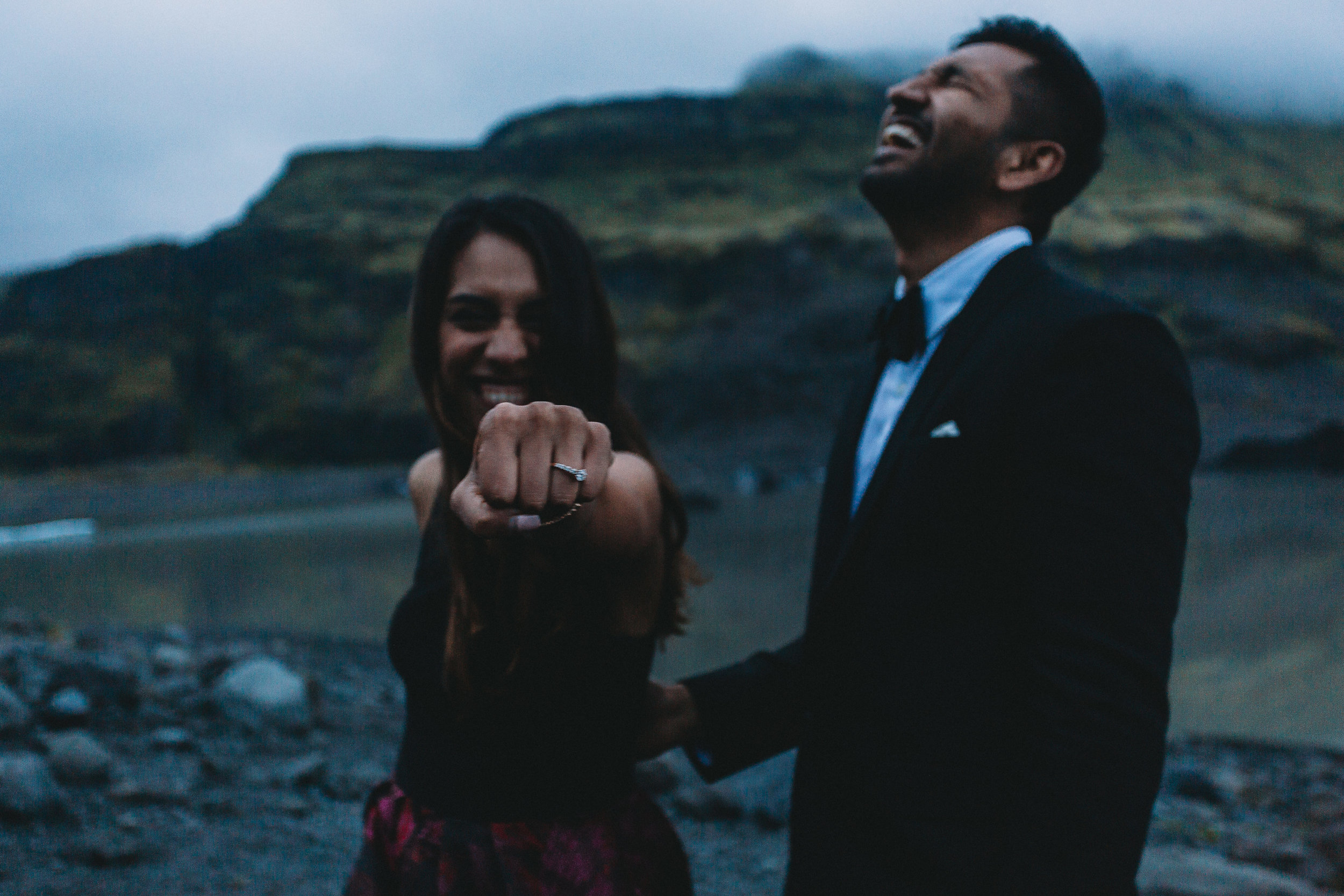 Iceland elopement photographer | Iceland south coast engagement photos | Iceland black sand beach wedding pictures